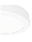 Luminária de teto LED de superfície Ø165mm branca FUEVA 6, CCT (2700K-4000K-6500K), 7,5W 1000Lm, IP20