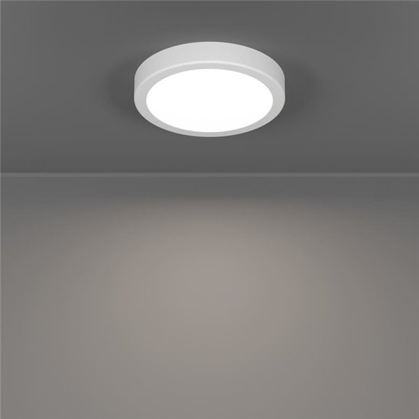 Plafón de superficie LED Ø165mm blanco FUEVA 6, CCT (2700K-4000K-6500K), 7,5W 1000Lm, IP20