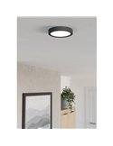 Downlight de superficie LED Ø165mm negro FUEVA 6, 7,5W 1000Lm CCT (2700K-4000K-6500K), IP20