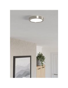 Plafón LED de superficie Ø165mm FUEVA 6 níquel mate, 7,5W 1000Lm CCT (2700K-4000K-6500K) IP20 2