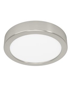 Plafón LED de superficie Ø165mm FUEVA 6 níquel mate, 7,5W 1000Lm CCT (2700K-4000K-6500K) IP20