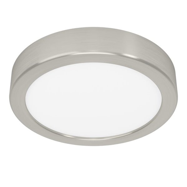 Plafón LED de superficie Ø165mm FUEVA 6 níquel mate, 7,5W 1000Lm CCT (2700K-4000K-6500K) IP20