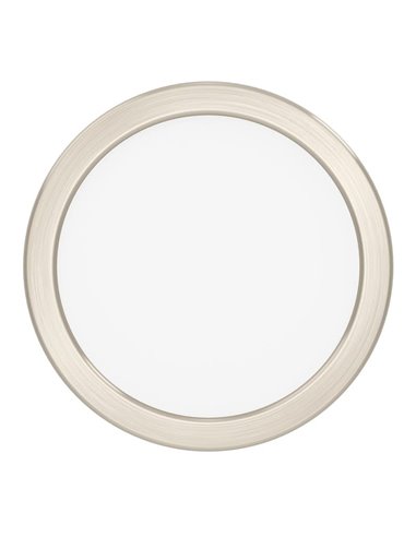 Luminária de teto LED de superfície Ø165mm FUEVA 6 níquel fosco, 7,5W 1000Lm CCT (2700K-4000K-6500K) IP20