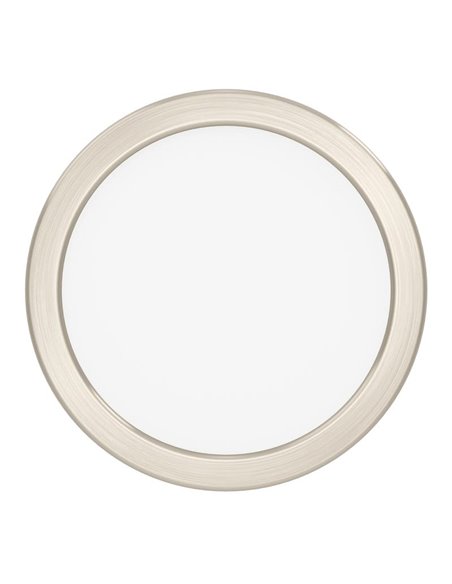 Plafón LED de superficie Ø165mm FUEVA 6 níquel mate, 7,5W 1000Lm CCT (2700K-4000K-6500K) IP20