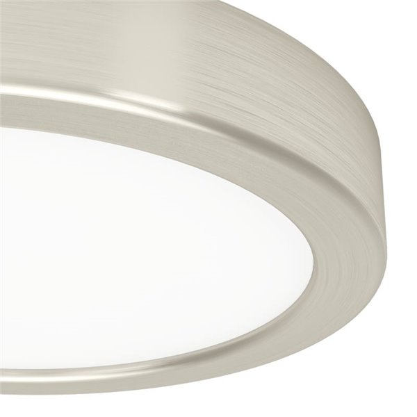 Plafón LED de superficie Ø165mm FUEVA 6 níquel mate, 7,5W 1000Lm CCT (2700K-4000K-6500K) IP20