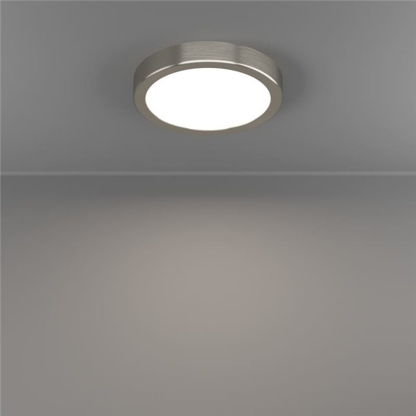 Plafón LED de superficie Ø165mm FUEVA 6 níquel mate, 7,5W 1000Lm CCT (2700K-4000K-6500K) IP20