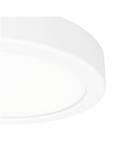 Downlight LED de superficie para baño Ø165mm FUEVA 6, blanco, 7,5W 1000Lm CCT (2700K-4000K-6500K), IP44