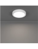 Downlight LED de superficie para baño Ø165mm FUEVA 6, blanco, 7,5W 1000Lm CCT (2700K-4000K-6500K), IP44