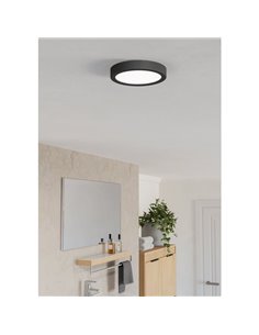 Luminária de teto LED preta para banheiro, Ø165 mm, FUEVA 6, 7,5 W CCT (2700 K-4000 K-6500 K), IP44 2