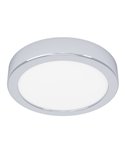 Plafonnier LED FUEVA 6 chromé IP44 Ø165 mm, 7,5 W, 1 000 lm, CCT (2 700 K-4 000 K-6 500 K), pour salle de bain