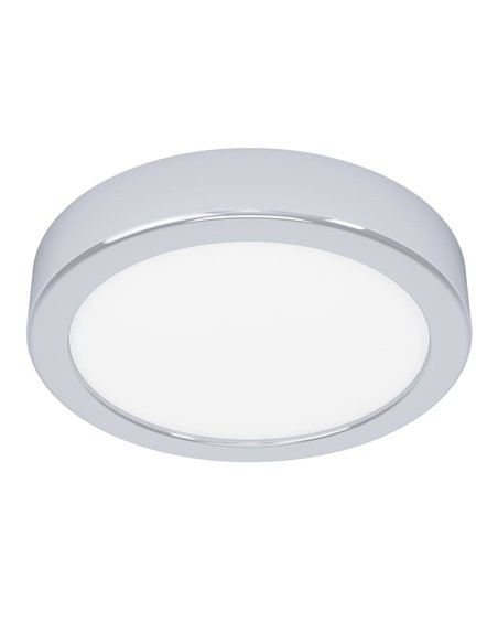 Plafonnier LED FUEVA 6 chromé IP44 Ø165 mm, 7,5 W, 1 000 lm, CCT (2 700 K-4 000 K-6 500 K), pour salle de bain
