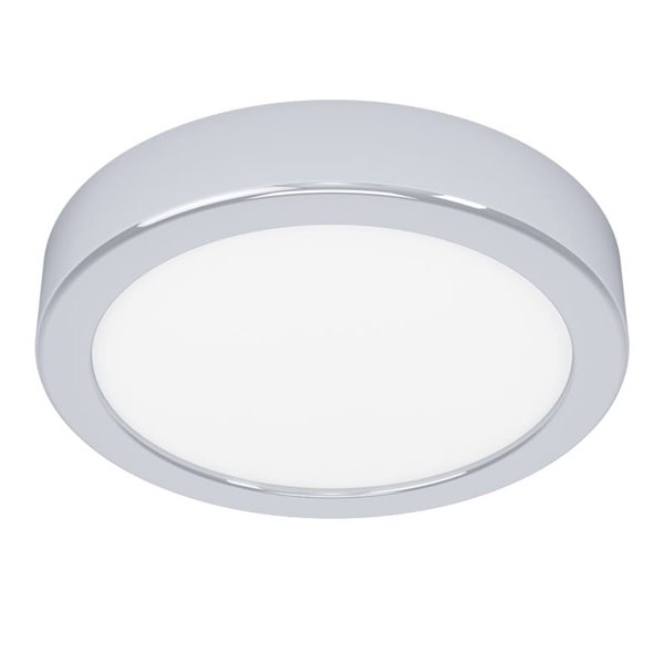 Plafón LED de superficie IP44 Ø165mm FUEVA 6 cromo, 7,5W 1000Lm CCT (2700K-4000K-6500K) para baño