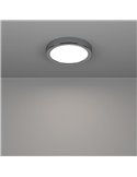 Plafón LED de superficie IP44 Ø165mm FUEVA 6 cromo, 7,5W 1000Lm CCT (2700K-4000K-6500K) para baño