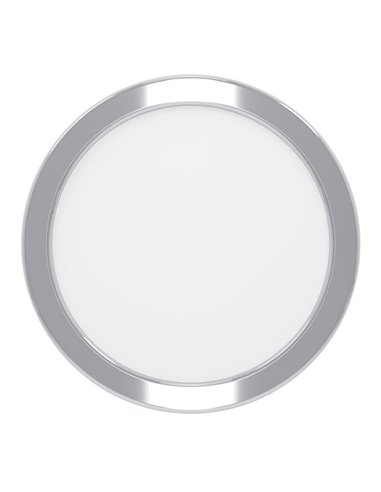 Plafón LED de superficie IP44 Ø165mm FUEVA 6 cromo, 7,5W 1000Lm CCT (2700K-4000K-6500K) para baño