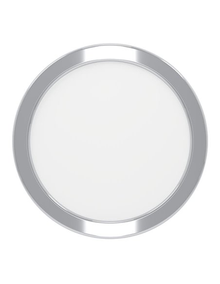 Plafón LED de superficie IP44 Ø165mm FUEVA 6 cromo, 7,5W 1000Lm CCT (2700K-4000K-6500K) para baño