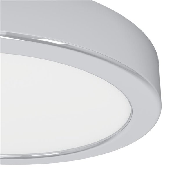 Plafón LED de superficie IP44 Ø165mm FUEVA 6 cromo, 7,5W 1000Lm CCT (2700K-4000K-6500K) para baño