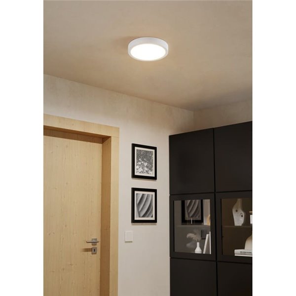 Luminária de teto LED branca de superfície Ø210mm FUEVA 6, 11,5W 1550Lm CCT (2700K-4000K-6500K), IP20