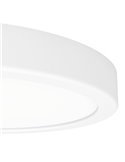 Luminária de teto LED branca de superfície Ø210mm FUEVA 6, 11,5W 1550Lm CCT (2700K-4000K-6500K), IP20