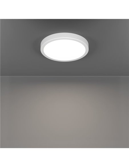 Plafonnier LED blanc apparent Ø210mm FUEVA 6, 11,5W 1550Lm CCT (2700K-4000K-6500K), IP20