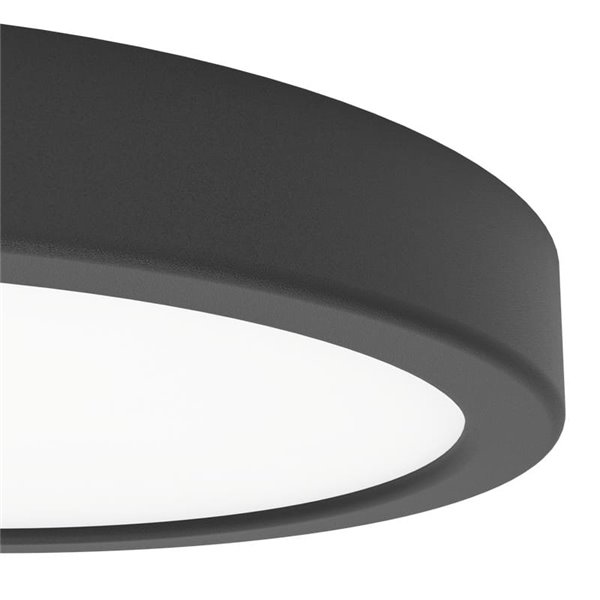 Downlight LED negro FUEVA 6 Ø210mm, 11,5W 1550Lm CCT (2700K-4000K-6500K), IP20