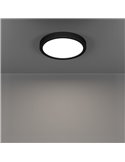 Downlight LED negro FUEVA 6 Ø210mm, 11,5W 1550Lm CCT (2700K-4000K-6500K), IP20