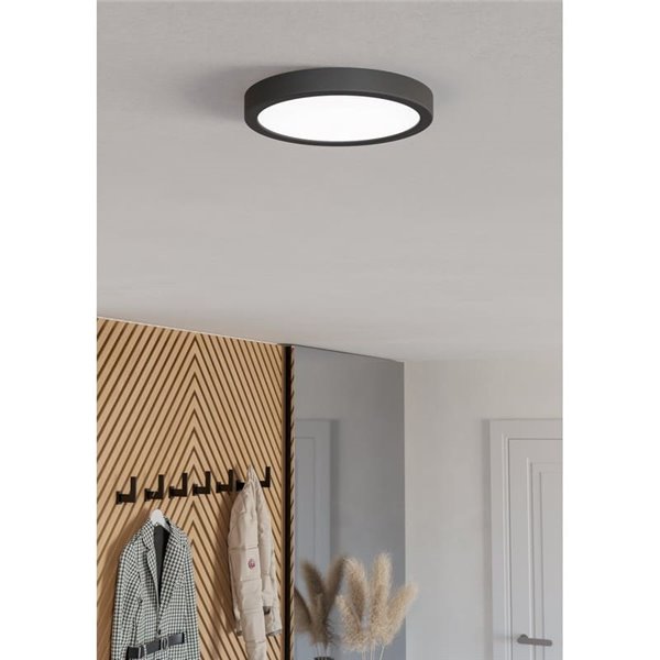 Downlight LED negro FUEVA 6 Ø210mm, 11,5W 1550Lm CCT (2700K-4000K-6500K), IP20