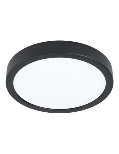 Downlight LED negro FUEVA 6 Ø210mm, 11,5W 1550Lm CCT (2700K-4000K-6500K), IP20