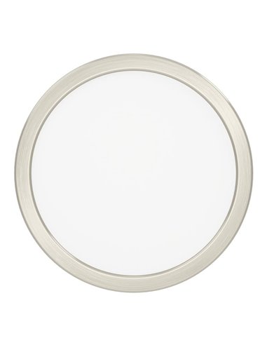 Luminária de teto LED níquel acetinado Ø210mm FUEVA 6, 11,5W 1550Lm CCT (2700K-4000K-6500K), IP20