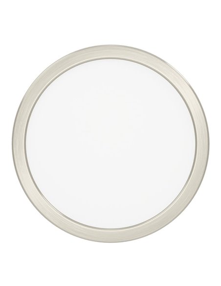 Plafonnier LED nickel satiné Ø210mm FUEVA 6, 11,5W 1550Lm CCT (2700K-4000K-6500K), IP20