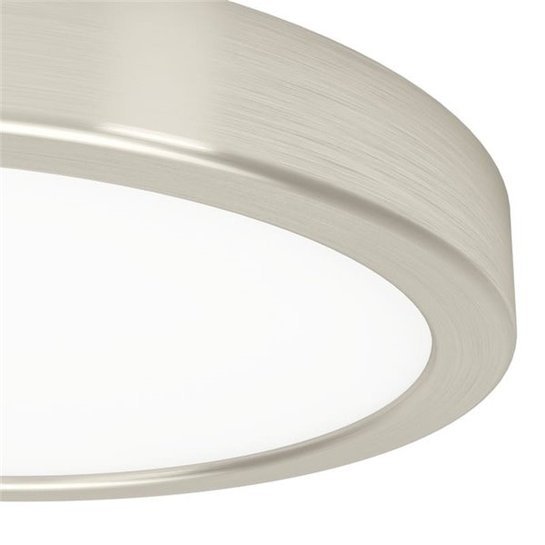 Plafón LED níquel satinado Ø210mm FUEVA 6, 11,5W 1550Lm CCT (2700K-4000K-6500K), IP20