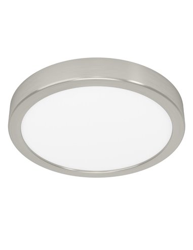 Plafonnier LED nickel satiné Ø210mm FUEVA 6, 11,5W 1550Lm CCT (2700K-4000K-6500K), IP20