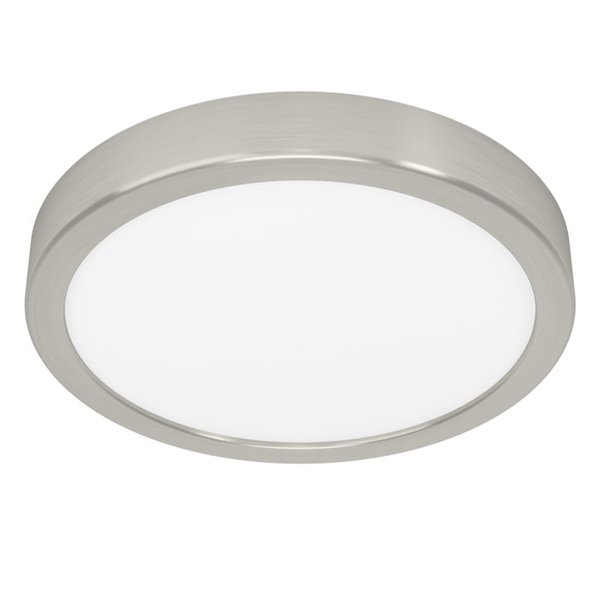 Luminária de teto LED níquel acetinado Ø210mm FUEVA 6, 11,5W 1550Lm CCT (2700K-4000K-6500K), IP20