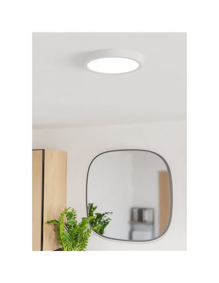 Plafonnier de salle de bain FUEVA 6 blanc Ø210mm, 11,5W 1550Lm CCT (2700K-4000K-6500K), IP44