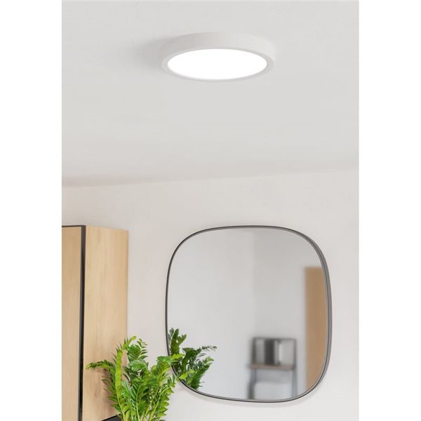 Plafonnier de salle de bain FUEVA 6 blanc Ø210mm, 11,5W 1550Lm CCT (2700K-4000K-6500K), IP44