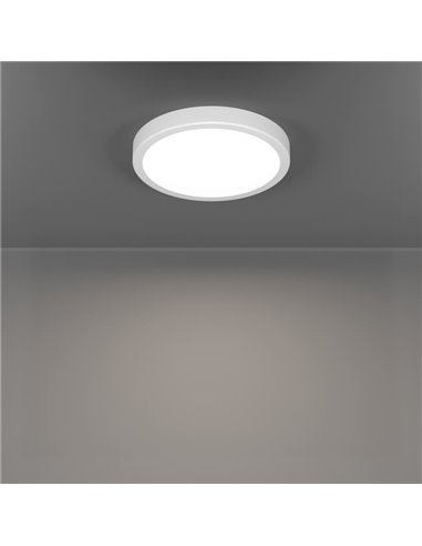 Luminária de teto para banheiro FUEVA 6 branca Ø210mm, 11,5W 1550Lm CCT (2700K-4000K-6500K), IP44