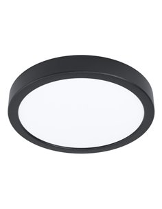 Downlight para zonas húmedas Ø210mm FUEVA 6 negro, 11,5W CCT (2700K-4000K-6500K), IP44