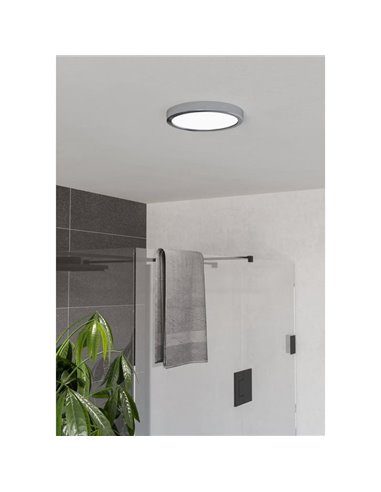 Luminária de teto cromada FUEVA 6, Ø210mm, 11,5W 1550Lm CCT (2700K-4000K-6500K), IP44