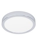 Plafón de techo cromada FUEVA 6 Ø210mm, 11,5W 1550Lm CCT (2700K-4000K-6500K), IP44