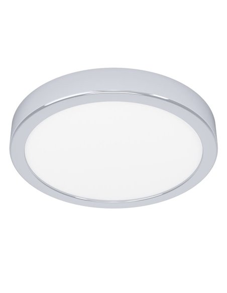 Plafonnier FUEVA 6 chromé, Ø 210 mm, 11,5 W, 1 550 lm, CCT (2 700 K-4 000 K-6 500 K), IP44