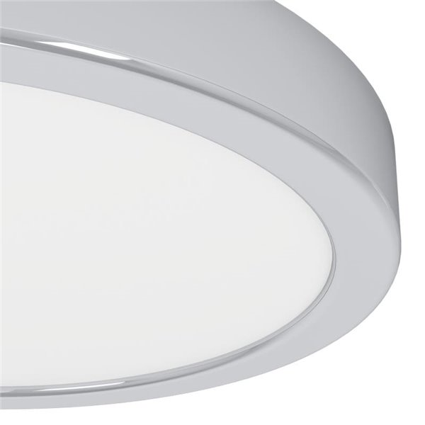 Luminária de teto cromada FUEVA 6, Ø210mm, 11,5W 1550Lm CCT (2700K-4000K-6500K), IP44