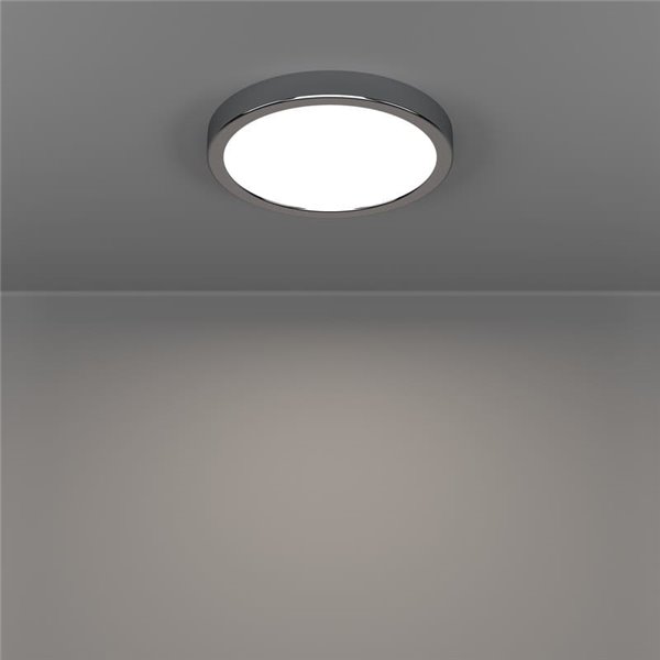 Plafón de techo cromada FUEVA 6 Ø210mm, 11,5W 1550Lm CCT (2700K-4000K-6500K), IP44