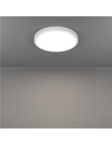 Plafonnier LED blanc FUEVA 6 Ø 280 mm, 14,2 W, 1 800 lm, CCT (2 700 K-4 000 K-6 500 K), IP20