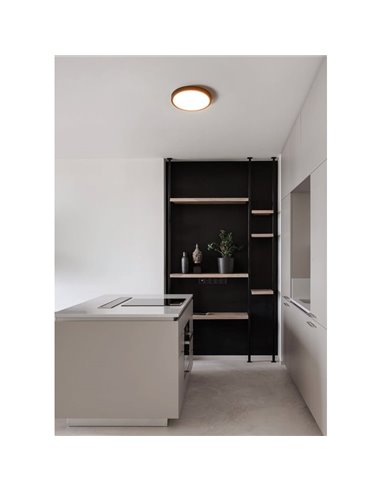 Downlight LED noir de surface Ø280mm FUEVA 6, 14,2W 1800Lm CCT (2700K-4000K-6500K), IP20