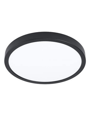 Downlight negro de superficie LED Ø280mm FUEVA 6, 14,2W 1800Lm CCT (2700K-4000K-6500K), IP20