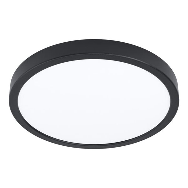 Downlight negro de superficie LED Ø280mm FUEVA 6, 14,2W 1800Lm CCT (2700K-4000K-6500K), IP20