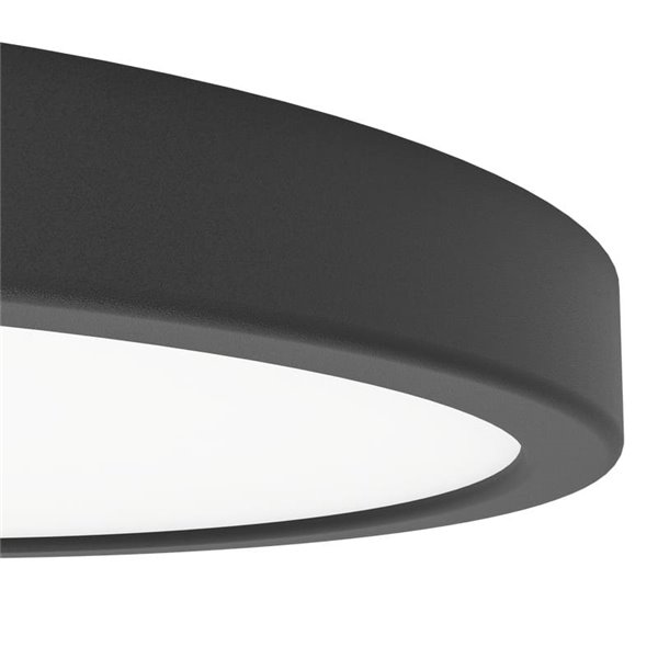 Downlight negro de superficie LED Ø280mm FUEVA 6, 14,2W 1800Lm CCT (2700K-4000K-6500K), IP20