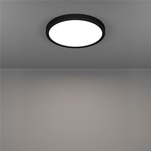 Downlight negro de superficie LED Ø280mm FUEVA 6, 14,2W 1800Lm CCT (2700K-4000K-6500K), IP20