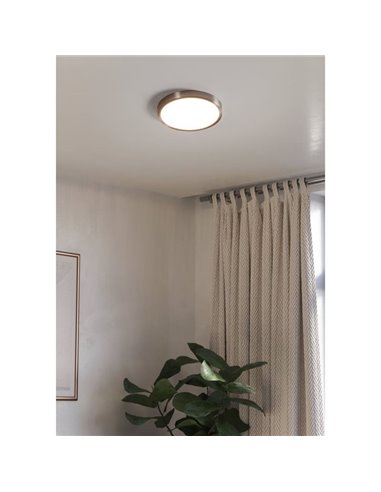 Plafonnier LED Ø280mm FUEVA 6 nickel, 14,2W 1800Lm CCT (2700K-4000K-6500K), IP20