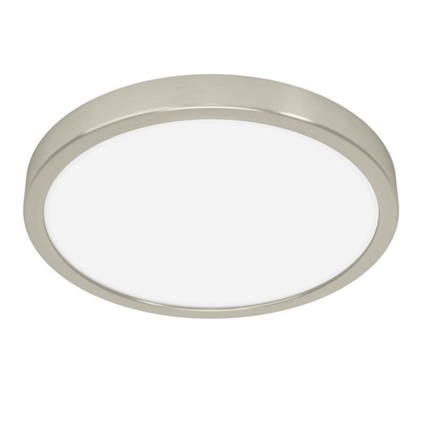 Plafón de techo LED Ø280mm FUEVA 6 níquel, 14,2W 1800Lm CCT (2700K-4000K-6500K), IP20