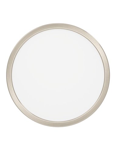 Plafón de techo LED Ø280mm FUEVA 6 níquel, 14,2W 1800Lm CCT (2700K-4000K-6500K), IP20